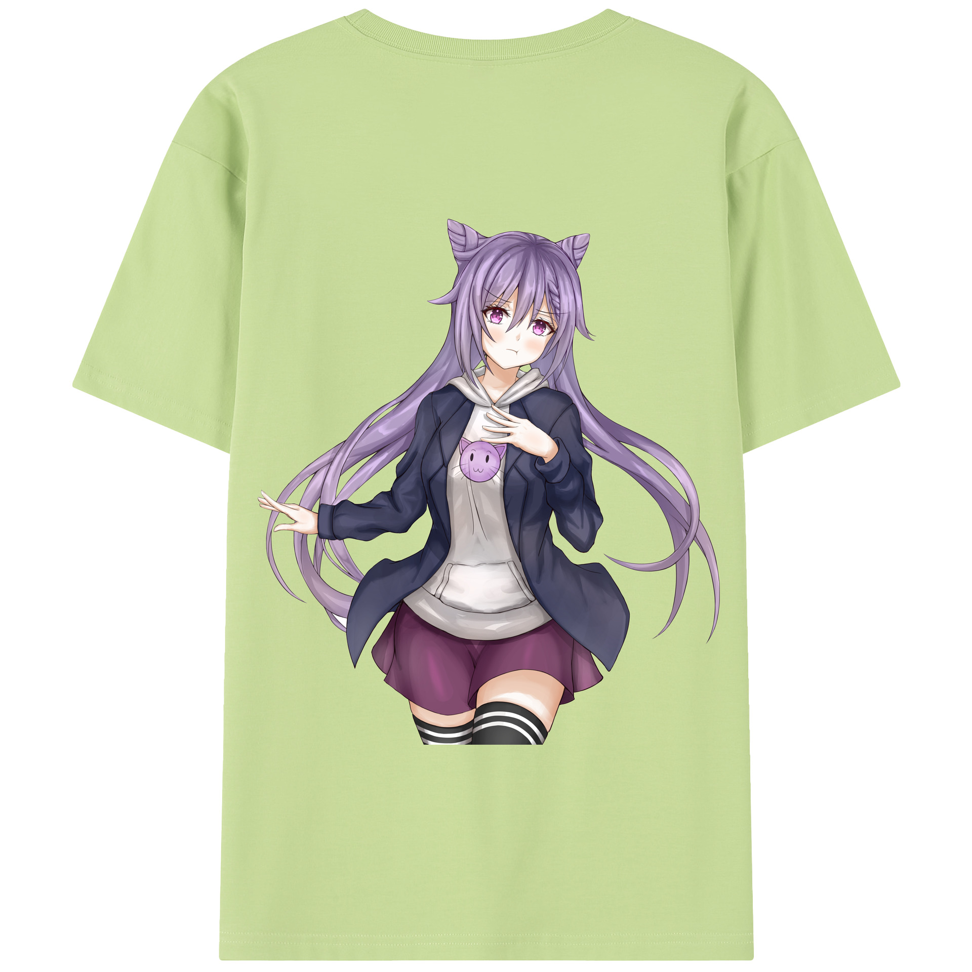 げんし神 刻晴 こくせい genshin Kokusei 綿100％半袖Tシャツ（背面プリント）